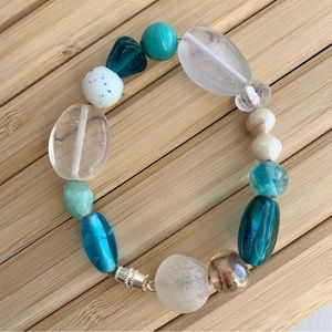 Aqua Stone Beaded Bracelet